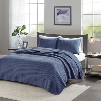 navy blue bedspreads and coverlets