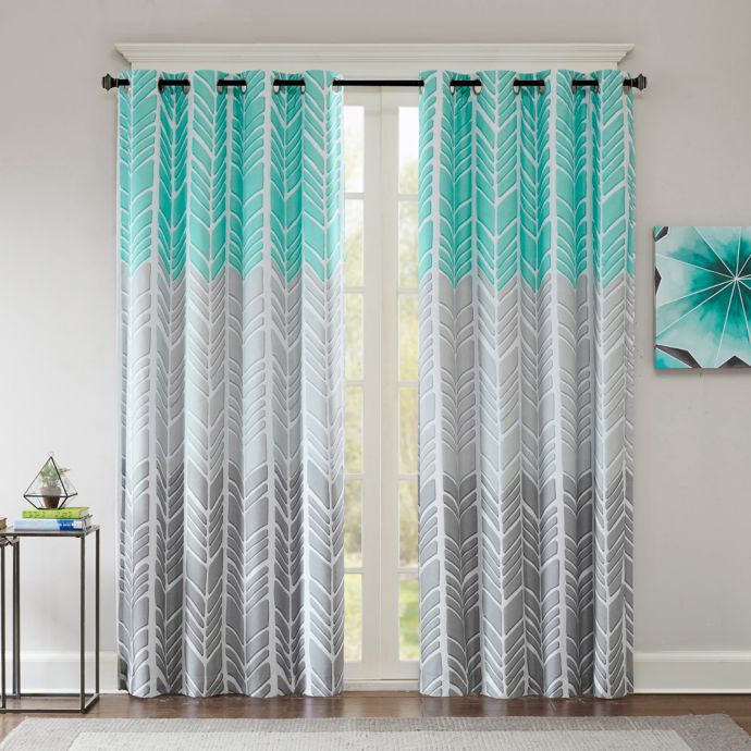 Intelligent Design Adel Printed Blackout 84 Inch Window Curtain