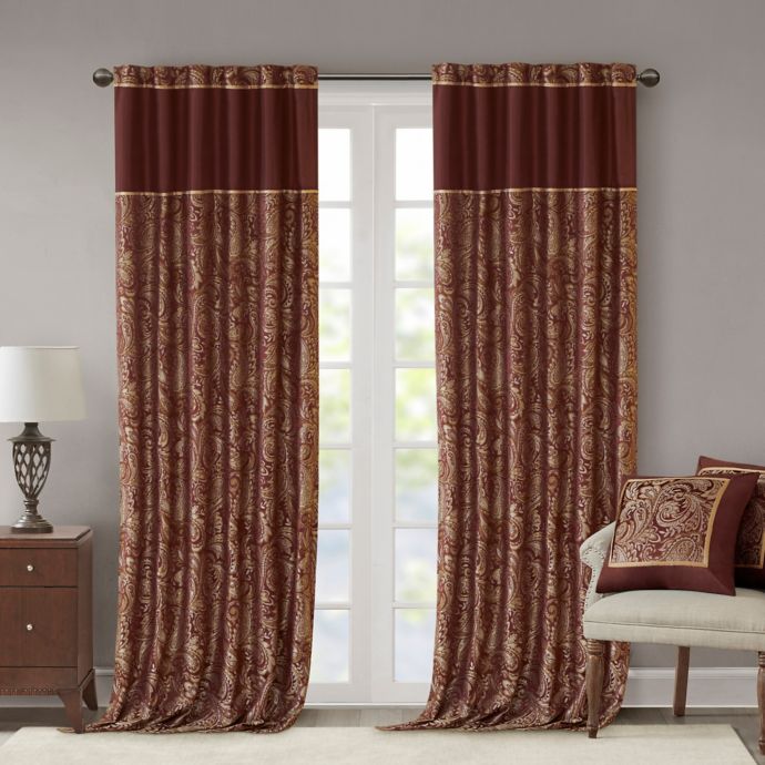 Madison Park Aubrey 2Pack Rod Pocket Window Curtain Panels Bed Bath