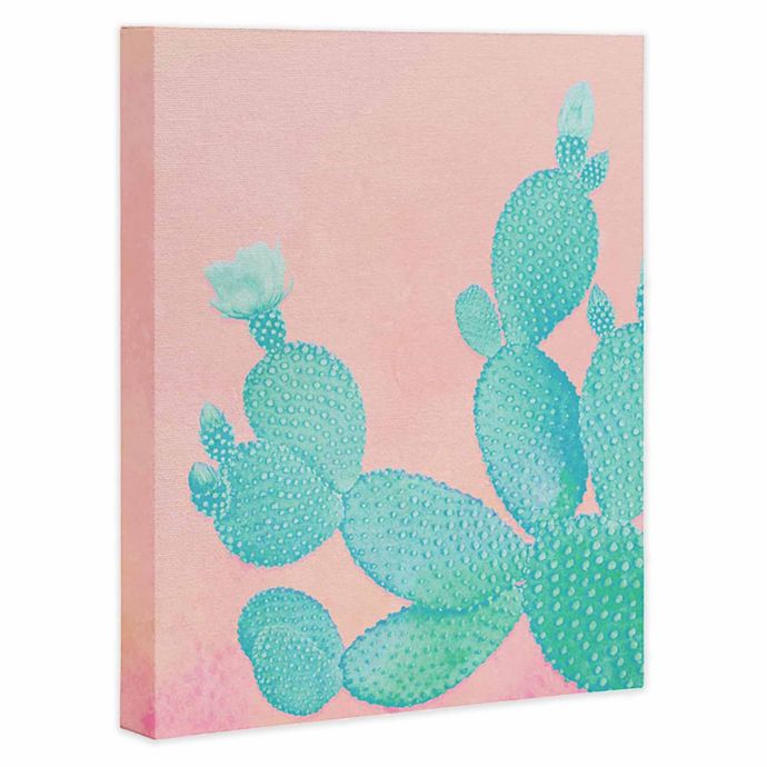 Deny Designs 16 Inch X 20 Inch Pastel Cactus Canvas Wall Art Bed Bath Beyond