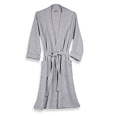 N Natori Extra-Large Quilted Robe in Grey. View a larger version of this product image.