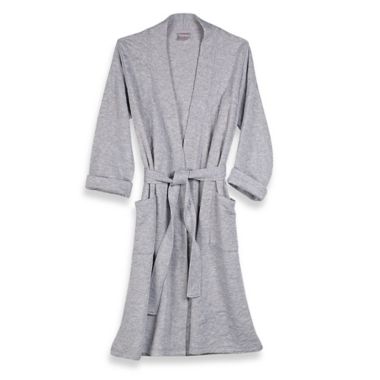 N Natori Small Quilted Robe in Grey. View a larger version of this product image.