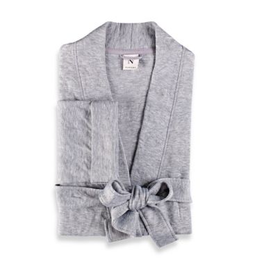 N Natori Small Quilted Robe in Grey. View a larger version of this product image.