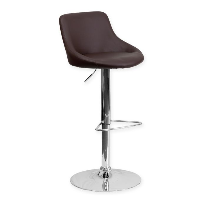 Flash Furniture Contemporary Vinyl Adjustable Bucket Seat Bar Stool