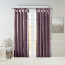 Madison Park Emilia 108-Inch Twist Tab Top Window Curtain Panel in Purple (Single)