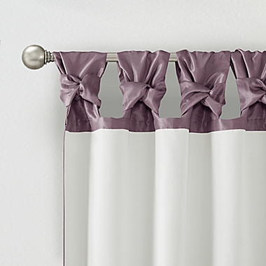 Madison Park Emilia 108-Inch Twist Tab Top Window Curtain Panel in Purple (Single). View a larger version of this product image.