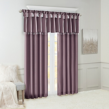 Madison Park Emilia 108-Inch Twist Tab Top Window Curtain Panel in Purple (Single). View a larger version of this product image.