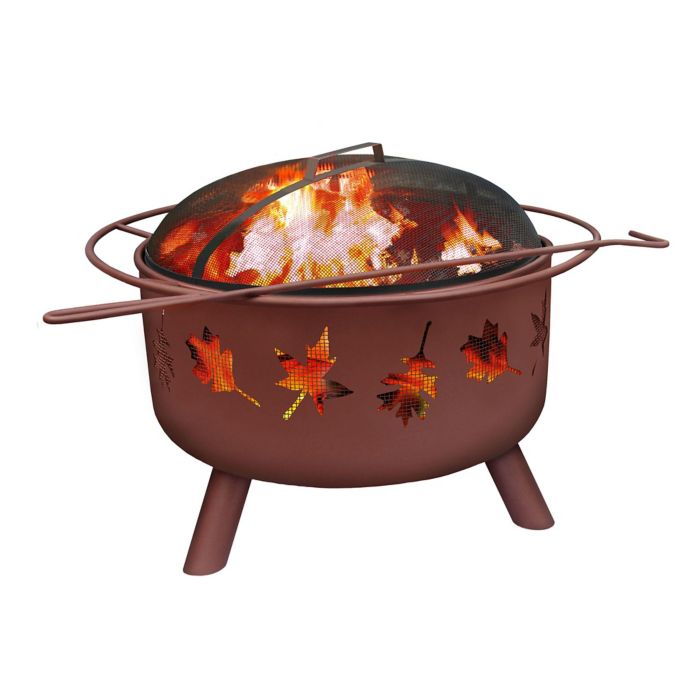 Landmann Usa 29 Inch Big Sky Fire Pit And Grill With Tree Leaves