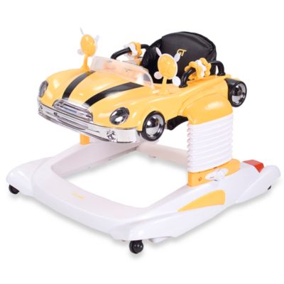 yellow car baby walker