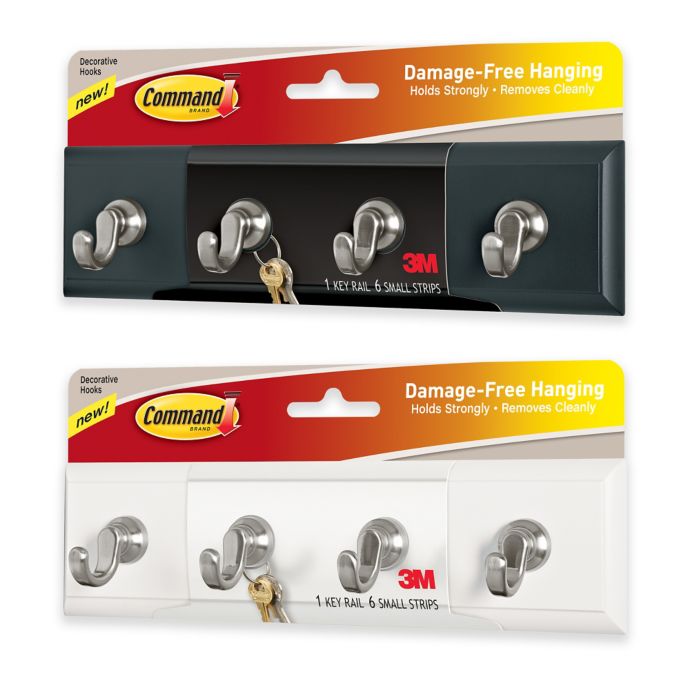 3m Command 4 Hook Key Rail Bed Bath Beyond