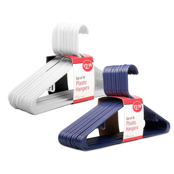 18Count Value Pack Plastic Hangers Bed Bath & Beyond