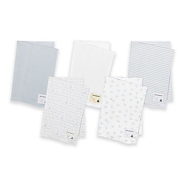 Burt&#39;s Bees Baby&reg; 5-Pack Organic Cotton Burp Cloths in Blue. View a larger version of this product image.