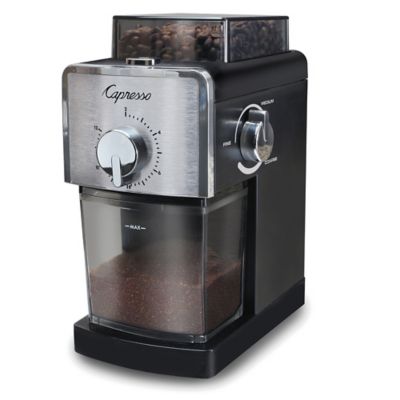 Capresso&reg; Coffee Burr Grinder in Black/Stainless Steel