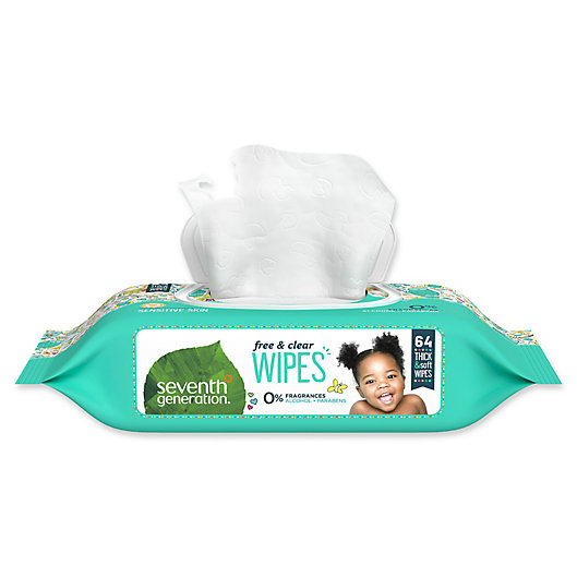 Alternate image 1 for Seventh Generation™ Free and Clear 64-Count Baby Wipes
