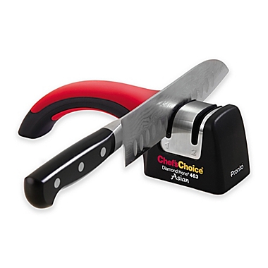 Chef&#39;sChoice&reg; Pronto Pro Diamond Hone&reg; Asian 463  Manual Knife Sharpener in Black/Red. View a larger version of this product image.