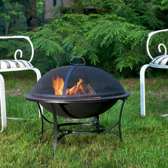 Good Directions 30 Inch Medium Fire Pit With Spark Screen Bed