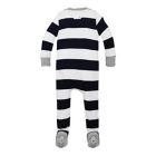 Alternate image 1 for Burt's Bees Baby&reg; Size 18M Rugby Stripe Organic Cotton Footed Pajama in Navy