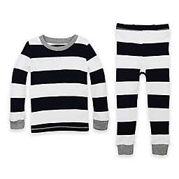 Burt's Bees Baby® 2-Piece Rugby Stripe Organic Cotton Pajama Set in Navy