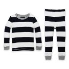 Alternate image 0 for Burt's Bees Baby&reg; Size 2T 2-Piece Rugby Stripe Organic Cotton Pajama Set in Navy