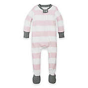 Burt&#39;s Bees Baby&reg; Size 12M Organic Cotton Rugby Stripe Footed Pajama in Pink