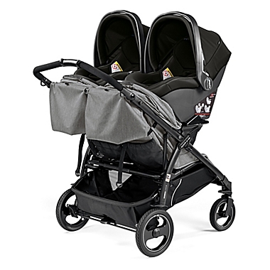 Peg Perego Book for Two Double Stroller in Atmosphere Grey. View a larger version of this product image.