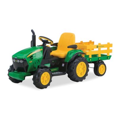 Peg Perego John Deere 12-Volt Ride-On Ground Force with Trailer