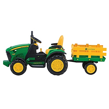 Peg Perego John Deere 12-Volt Ride-On Ground Force with Trailer. View a larger version of this product image.