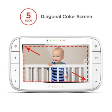 Motorola Mbp36xl Portable 5 Video Baby Monitor In White Bed Bath Beyond