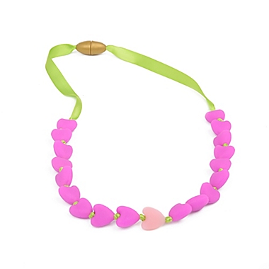 chewbeads&reg; Juniorbeads Spring Heart Jr. Necklace in Fuchsia. View a larger version of this product image.