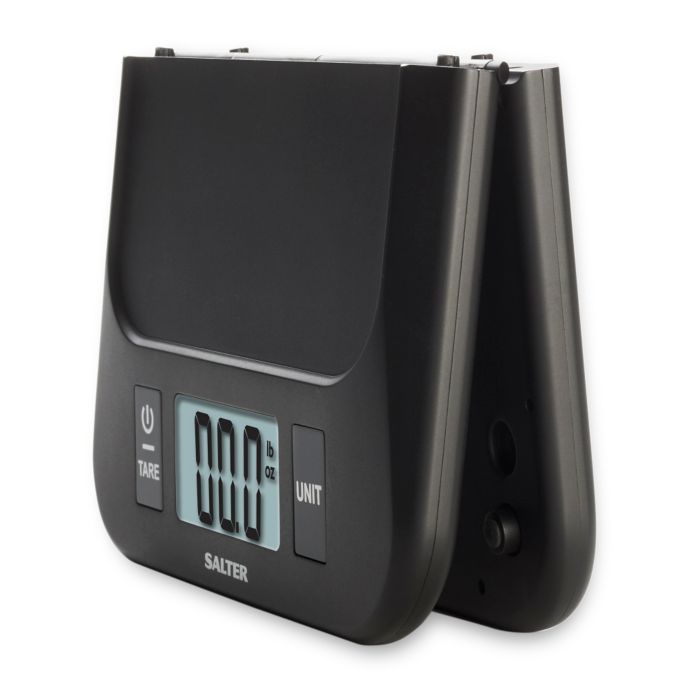 Salter Folding Digital Kitchen Scale In Black Bed Bath Beyond
