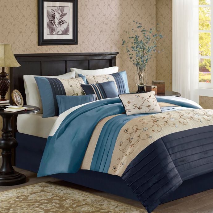 Madison Park Serene 7 Piece Comforter Set Bed Bath Beyond