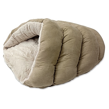 Sleep Zone Cuddle Cave Pet Bed in Tan. View a larger version of this product image.