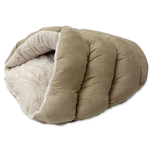 Alternate image 1 for Sleep Zone Cuddle Cave Pet Bed in Tan