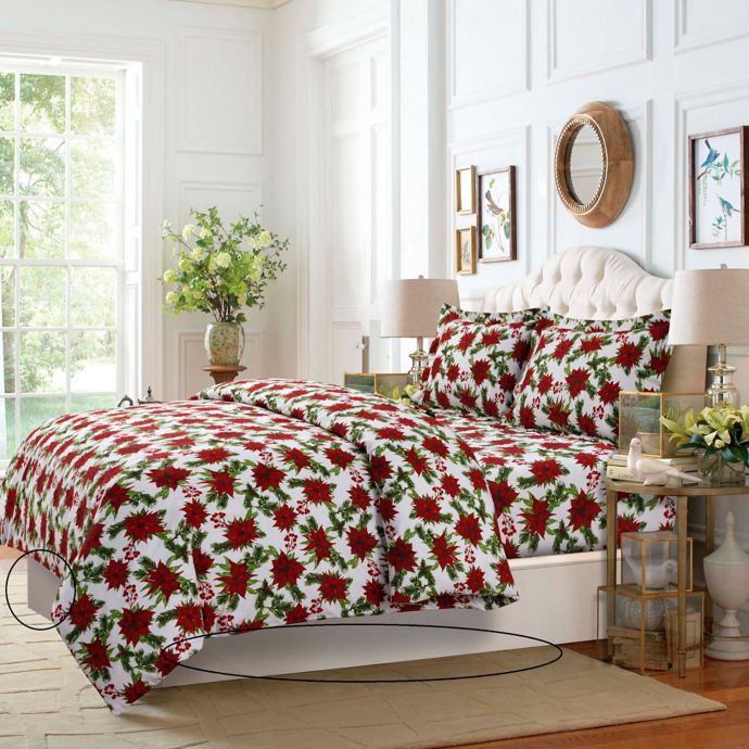 Tribeca Living Christmas Joy Duvet Cover Set Bed Bath