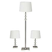 2 x 100 W Incandescent/26W CFL Adesso 4067-22 Boulevard Floor Lamp 1 Tall Lamp 61 in Brushed Steel Finish