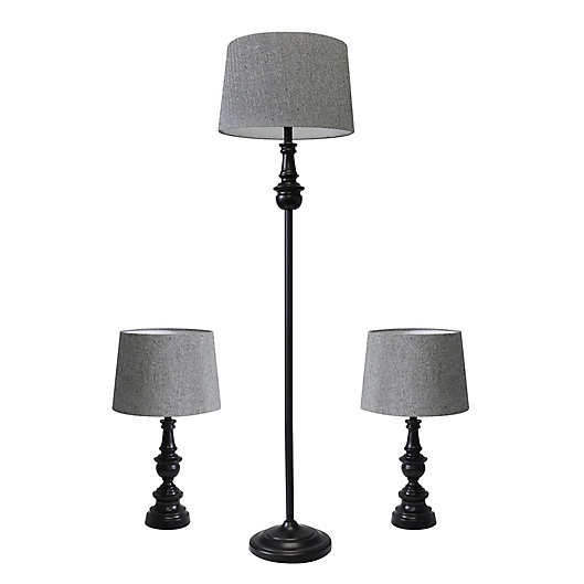 Alternate image 1 for Adesso Chandler 3-Piece Lamp Set in Bronze