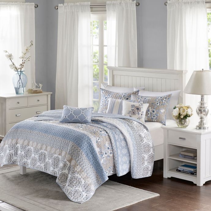 Madison Park Willa 6 Piece Coverlet Set Bed Bath And Beyond 