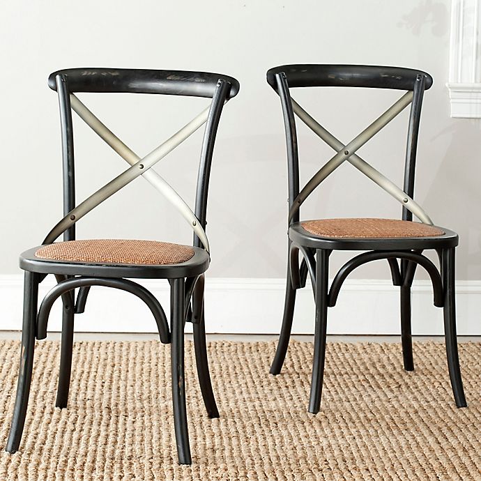 Safavieh Eleanor X-Back Farmhouse Side Chairs (Set of 2 ...
