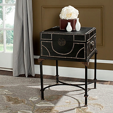 Safavieh Anthony Storage End Table in Dark Brown. View a larger version of this product image.