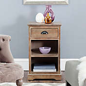 Safavieh Griffin 1-Drawer Side Table in Pine