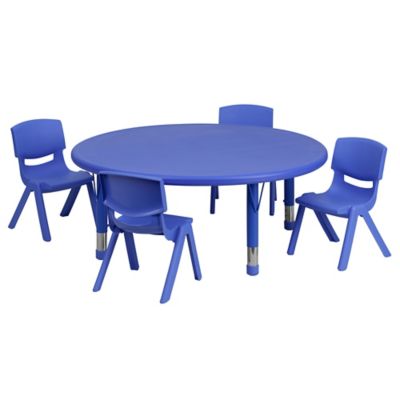 lipper childrens walnut rectangle table and 4 chairs