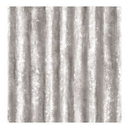 A-Street Prints Reclaimed Corrugated Metal Wallpaper in Silver