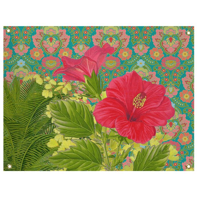 Palm Beach Hibiscus All Weather Canvas Wall Art Bed Bath Beyond