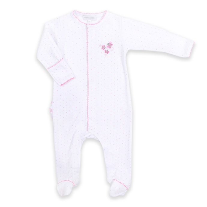 Magnolia Baby Pima Cotton Butterfly Footie In White Buybuy Baby