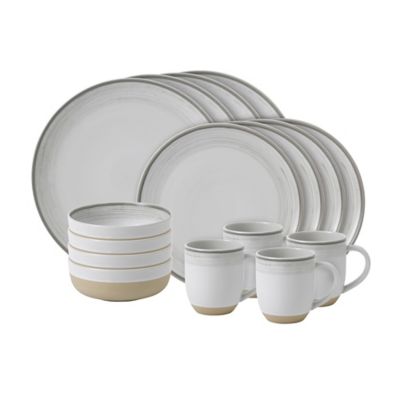 ED Ellen DeGeneres Crafted by Royal Doulton® Brushed Glaze 16-Piece Dinnerware Set in White