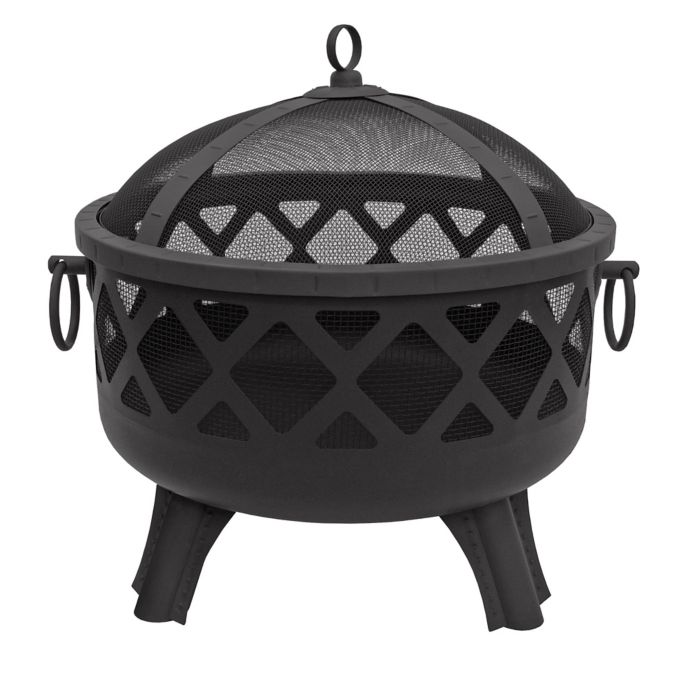 Landmann Usa Garden Lights Sarasota Fire Pit In Black Bed Bath