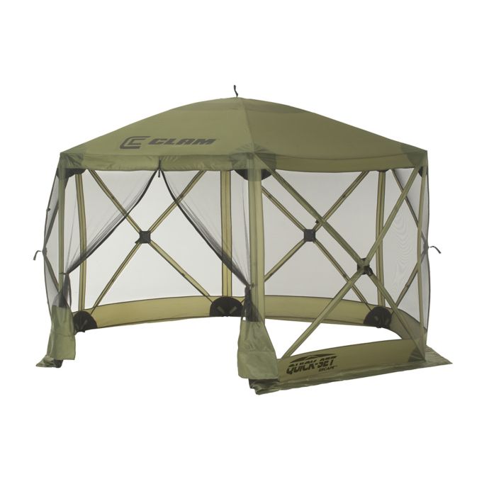 Clam Outdoors Quick Set Escape 6 Sided Screen Shelter In Green Bed Bath And Beyond Canada