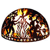 Full Moon Party Wood Burning Fire Dome in Black