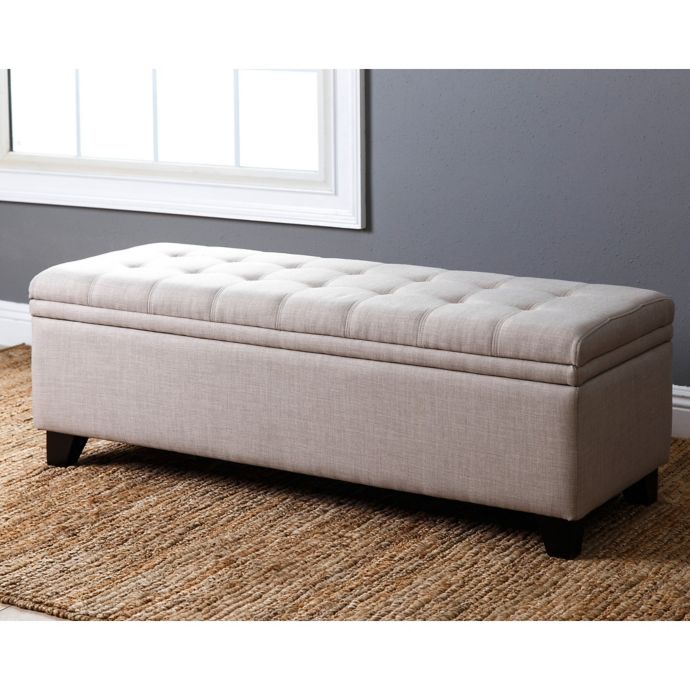 Abbyson Living Frankfurt Rectangular Linen Storage Bench