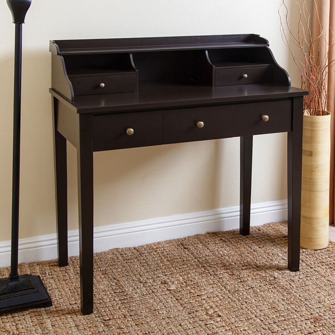 Abbyson Living Enzo Secretary Desk In Espresso Bed Bath Beyond